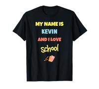 Carino Torna a Scuola Il Mio Nome è Kevin e Amo la Scuola Maglietta