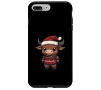 Carino Toro di Natale Comico | Festa di Natale Custodia per iPhone 7 Plus/8 Plus