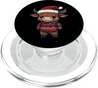 Carino Toro di Natale Comico | Festa di Natale PopSockets PopGrip per MagSafe