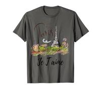 Carino Torre Eiffel Parigi Francia Vintage Francese I Love Paris Maglietta