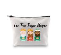Carino Tre Re Makeup Bag Happy Epifania Festival Regalo Los Tres Reyes Magos Toiletry Pouch Bag 3 Wise Men Merch, Los Tres Reyes Magos
