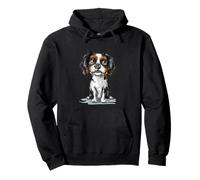 Carino Tricolore Cavalier King Charles Spaniel Cucciolo Art Felpa con Cappuccio