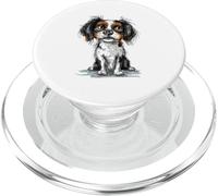 Carino Tricolore Cavalier King Charles Spaniel Cucciolo Art PopSockets PopGrip per MagSafe