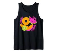 Carino Tropical Fruit Fusion Summer Splash Casual Canotta