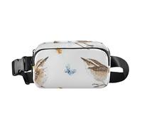 Carino Uccelli Farfalle Moda Marsupio per Uomo Donna Mini Sling Chest Bag con Cinghia Regolabile per Shopping Sport Lavoro, Farfalle con uccelli carini, 1 size