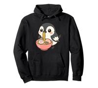 Carino Uccello Mangiare Ramen Kawaii Food Art Felpa con Cappuccio