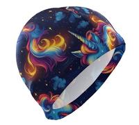 Carino Unicorni Anime Style Bagno per le Signore Capelli Corti Impermeabile Nuotare Donne Adulti Protezione dei Capelli e Riduzione Della Resistenza Gorro de natación para Mujer