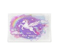 Carino Unicorno Arcobaleno Nuvola Puzzle Adulto Giochi Mentali per Adulti 1000 Pezzi Puzzle per Famiglia 29,5 × 19,17,8 cm