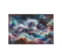 Carino Unicorno Costellazione Nebulosa Adulto Puzzle di Legno Famiglia Puzzle 1000 Pezzi 29.5×19.7 cm