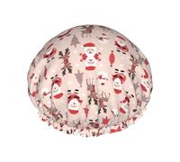 Carino Vacanze di Natale Cuffia Da Doccia Per Gli Uomini Cap Donne Riutilizzabile Impermeabile Lungo Spessa Cura Dei Capelli Corto Bag