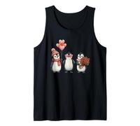 Carino Valentine Penguins Love Kawaii Canotta