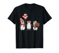 Carino Valentine Penguins Love Kawaii Maglietta