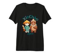 Carino Vietnam Viaggi Gatto e Orso Bubble Tea Boba Lover Maglietta Premium