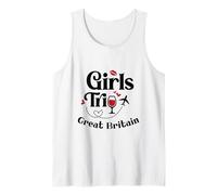 Carino Vino Ragazze Viaggio Gran Bretagna Viaggio Vacanza Canotta