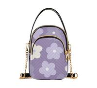 Carino viola fiori alla moda marsupio per le donne a tracolla con multi tasche borsa a mano per le donne per i viaggi, Fiori viola carini, 1 size