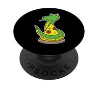 Carino Vipera Con Una Pizza PopSockets PopGrip Adesivo