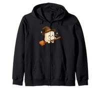 Carino Volante Marshmallow Strega Kawaii Halloween Felpa con Cappuccio