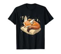 Carino volpe che dorme sonnecchiando animale volpe amante del sonno volpe Maglietta