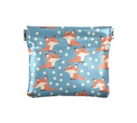 Carino Volpi Blu Dots Moda Donna Piccolo Cuoio Coin Purse Portafoglio Decorativo Organizzazione Sacchetti per le Donne monedero Pequeno para Mujer