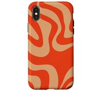 Carino vortici alla moda, motivo a vortice nero estetico Custodia per iPhone X/XS