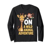 Carino Wild Animal Jungle Adventure per i Bambini Maglia a Manica