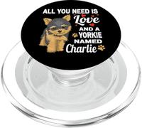 Carino Yorkie chiamato Charlie per Yorkshire Terrier Cane Nome PopSockets PopGrip per MagSafe