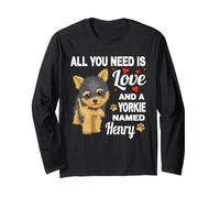 Carino Yorkie Chiamato Henry per Yorkshire Terrier Cane Nome Maglia a Manica
