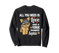 Carino Yorkie Chiamato Sophie per Yorkshire Terrier Cane Nome Felpa