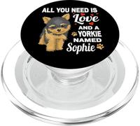 Carino Yorkie chiamato Sophie per Yorkshire Terrier Cane Nome PopSockets PopGrip per MagSafe