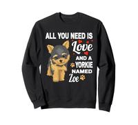 Carino Yorkie Chiamato Zoe per Yorkshire Terrier Cane Nome Felpa