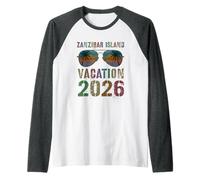 Carino Zanzibar Island Vacation 2026 Viaggio Nuotata Vacay Matching Maglia con Maniche Raglan