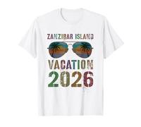 Carino Zanzibar Island Vacation 2026 Viaggio Nuotata Vacay Matching Maglietta