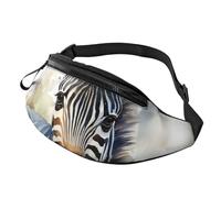 Carino zebra acquerello Fanny Pack per gli uomini donne moda marsupio regolabile Crossbody borse ovunque cintura