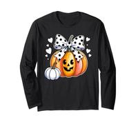 Carino Zucca Bow Halloween Spooky Mamma Mamma Fall Vibes Maglia a Manica