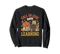 Carino Zucca Gatto Innamorarsi di apprendimento Libro Felpa