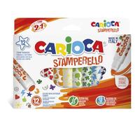Carioca Pennen, stempels, 12 kleuren