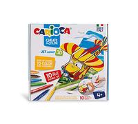 Carioca Create & Color Pop-Up 3D con 10 Pennarelli Superlavabili a Doppia Punta-Planny, Multicolore, 1 unità (Confezione da 1), 42904