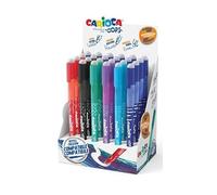 Carioca 43040 Oops Penna cancellabile, Colori Assortiti, Confezione da 24, Multicolore, estandar
