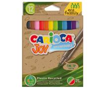CARIOCA - 43462 - Pennarelli Joy Eco Family - lavabili - colori assortiti - Carioca - scatola 12 pezzi - 90791 - Conf. da 1 Pz. - 43462