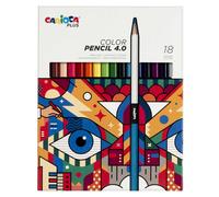 CARIOCA - 45202 - Matita colorata Color Pencil 4.0 - mina 4 mm - colori assortiti - Carioca Plus - conf. 18 pezzi - 100225 - Conf. da 1 Pz. - 45202