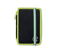 CARIOCA Astuccio Neon | Astuccio 3 Scomparti con Materiale Scolastico, Astuccio Scuola Elementare e Media con 18 Matite Colorate, 18 Pennarelli, Matita Grafite, Penne e Set Cancelleria, Fluo Nero