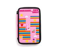 CARIOCA Astuccio Pixel | Astuccio 2 Scomparti con Materiale Scolastico, Astuccio Scuola Elementare e Media con 12 Matite Colorate, 18 Pennarelli, 2 Matite Grafite, Penne e Set Cancelleria, Rosa