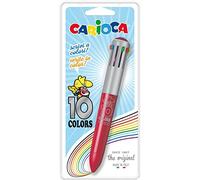 Carioca B44400110 - Blister con 1 maxi penna, 10 colori, 10 diversi