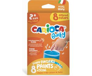 Carioca Baby Finger Paint 2+, 50ml - 8 pz.