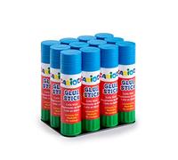 Carioca Colla Stick 12 Pezzi, Set di Colla per Bambini Sicura e Affidabile, Colla per Lavoretti e Fai da Te, per Uso Scuola e Ufficio, Senza Solventi, Lavaiìbile, Non Lascia Residui, 12 Stick x 20 g