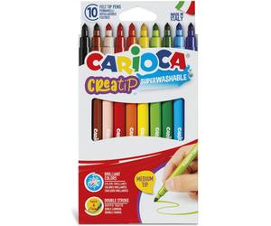Carioca Creatip Medium Felt Tip Pens - 10 pz.