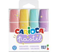 Carioca Evidenziatori Memolight Pastel – Colori pastello assortiti, lavabili – 4 pz