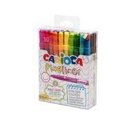 CARIOCA Fineliner Pennarelli Punta Fine 0,5 mm Set 30 Colori, Penne Fineliner per Disegno, Lettering, Planner e Appunti, Pennarelli Colorati per Scuola e Creatività
