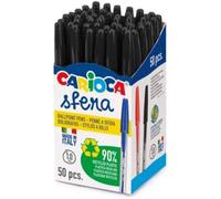 Carioca I Penne a Sfera per Scuola e Ufficio I Set da 50 Penne Nere