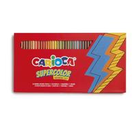 Carioca I Supercolor Drawing Set I Set da 40 pz con 36 Matite Supercolor, 1 Gomma da Cancellare, 1 Temperino in Metallo e 2 Matite grafite HB